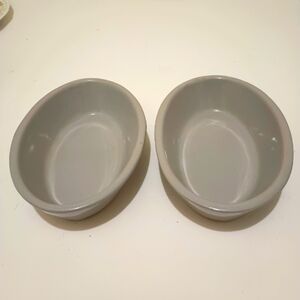 Vintage Monmouth W.S.C.USA 2 Oval Bowels Gray